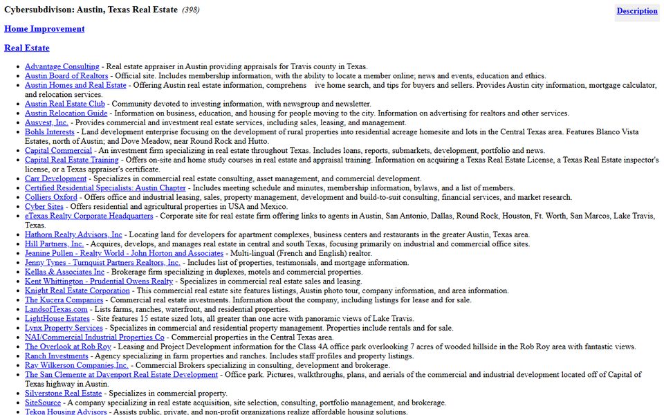 Peak-activity snapshot of cybersubdivision.com from Jun 20, 2003